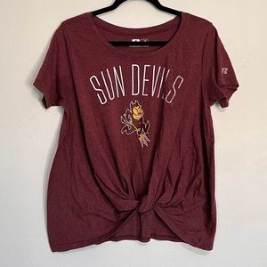 ASU Tie-Up T-Shirt Scoop Neck L(12-14)